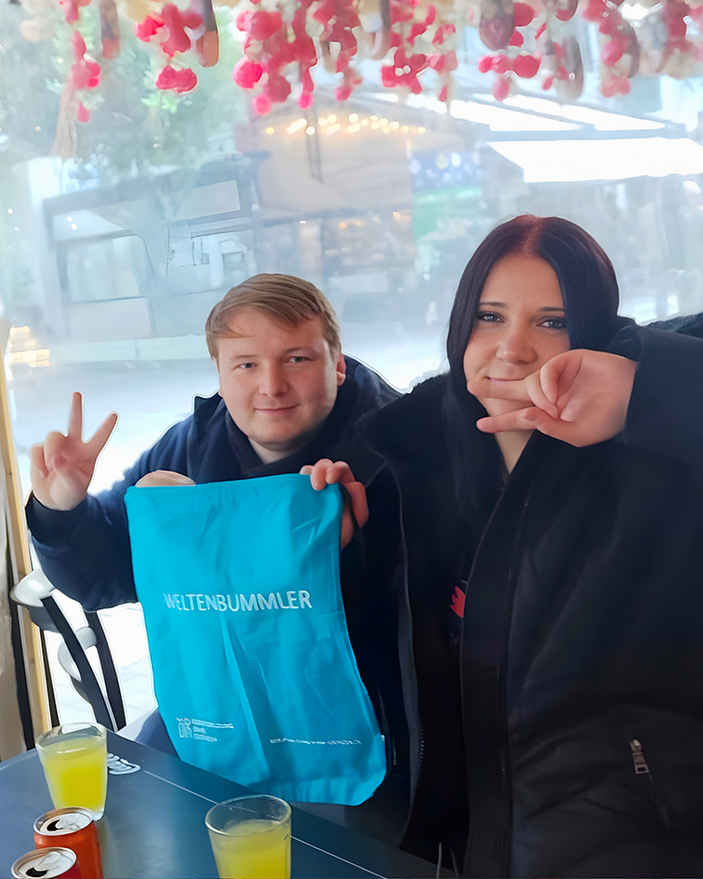 Julian Maisen und Zoé Sophie Triebel in Heraklion 