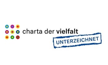 Logo der Charta der Vielfalt mit dem Aufdruck "unterzeichnet"